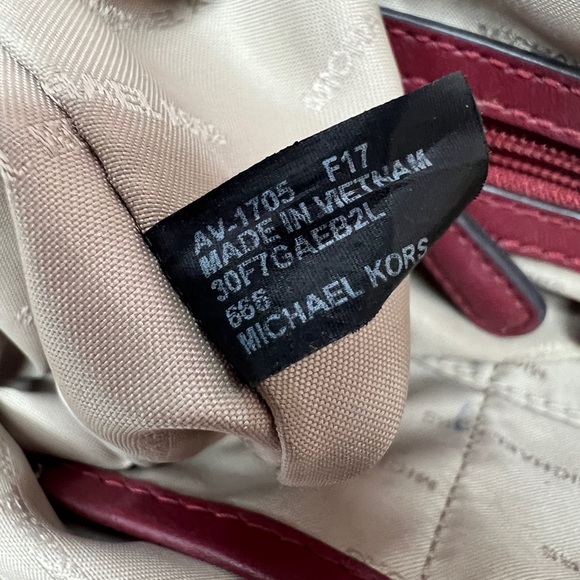 Michael Kors SADIE Backpack Mulberry Leather Drawstring Medium 30F7GAEB2L - Picture 9 of 13